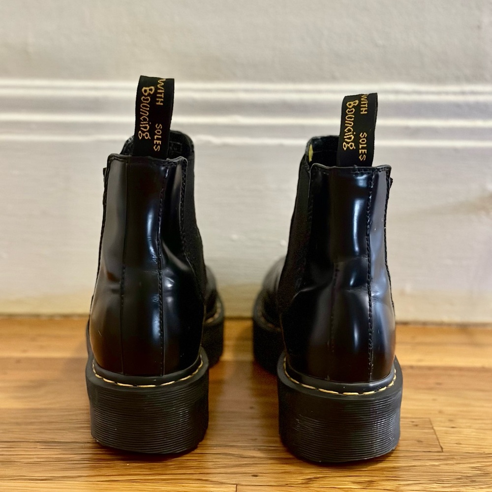 Dr. Martens Black Leather Platform Chelsea Boots - Picture 3 of 8